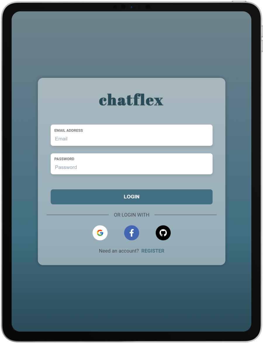 Chatflex tablet mockup